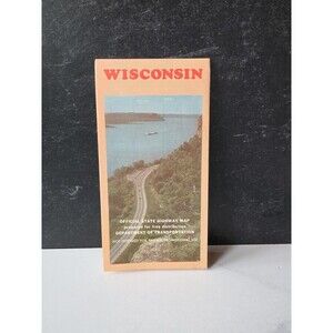 Wisconsin Official State Highway Map Vintage